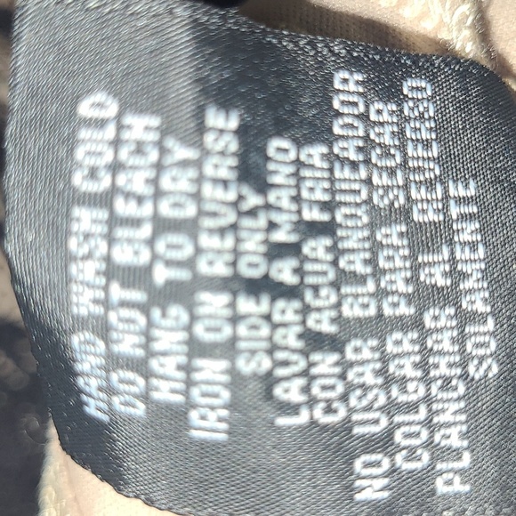 R&K Black Lace Dress Stretch Midi nude lining zipper back crew neck short sleeve - Picture 5 of 5